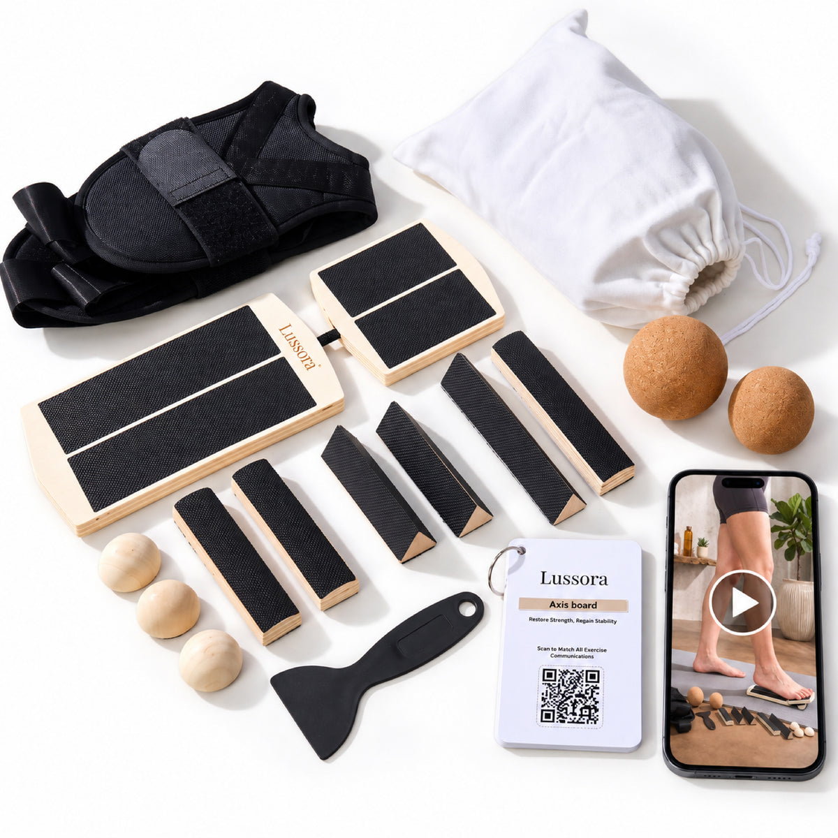 Lussora Foot & Ankle Strengthener Kit – Balance Board for Strength, Stability & Mobility